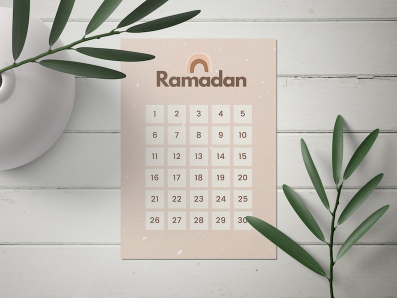 Ramadan Calendar Countdown Printable Digital Download Etsy
