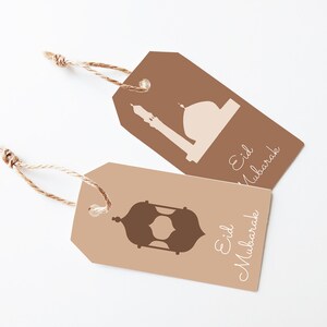 Eid & Ramadan Gift Tags, Printable, Digital download, Ramadan decor, Eid decor, Neutral
