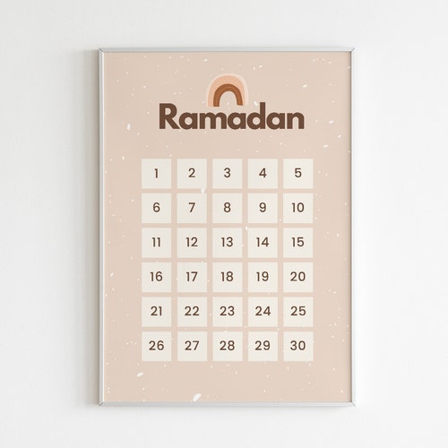 Ramadan Calendar Countdown Printable Digital Download - Etsy