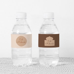 Étiquettes de bouteille d'eau du Ramadan, étiquettes de bricolage