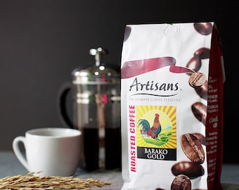 Artisans Philippine Liberica Coffee, Barako Gold DARK BEANS, 100% Liberica, 1.1 Pounds Bag