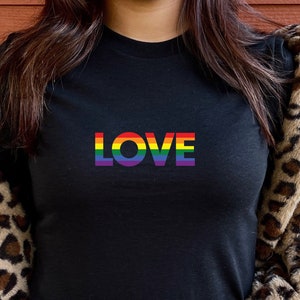 Rainbow Shirt, Pride Shirt, Love Pride Shirt, Gay Pride Shirt, Love Rainbow Shirt, Pride Flag Shirt, Softstyle Unisex T-Shirt, LGBTQIA