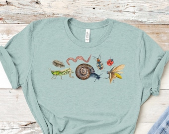 Insect Lover Shirt, Insect Shirt, Insect Tee, Insect Print, Nature Shirt, Bug Tee, Insect Aesthetic, Nature Lovers Shirt, Springtime Shirt