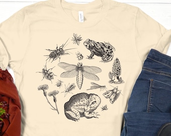 insectenliefhebbers shirt, insectenshirt, bug tee, natuurliefhebber cadeau, insectenprint, entomologie shirt, insectenesthetiek, natuurshirt, cottagecore
