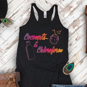 Women&#39;s Phish Tank, Coconuts & Chloroform, Phish Tank, Reba Tank, Phish Tank, Lyrics Tank, Phish Racerback, Phish Gift, Women Racerback Tank