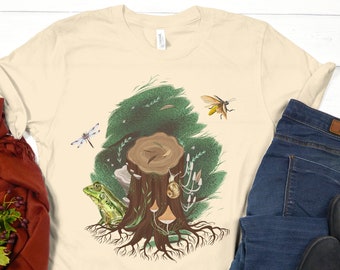 Goblincore Aesthetic, Cute CottageCore Clothing, Koszulka dla miłośników natury, Koszulka dla miłośników owadów, Koszulka z robakami, Koszulka leśna, Koszulka Goblincore, Fairycore