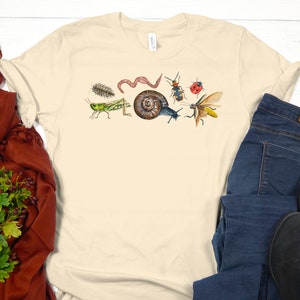 Insect Shirt, Bug Tee, Insect Lovers Shirt, Insect Print, Biologist Print Shirt, Insect Lover Gift, Nature Lover Shirt, Cottage Core Shirt