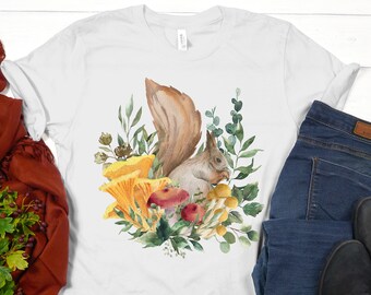camisa amante de los hongos, camisa amante de la naturaleza, cabaña, forestcore, cuento de hadas, estética goblincore, linda ropa de cabaña, camisa de hongos