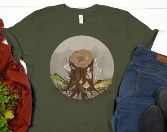 Frog Lover Shirt, Mushroom Lover Shirt, Nature Shirt, Frog Tee, Toad Shirt, Cottagecore Aesthetic, Goblin Core Graphic Tee, Frog Shirts
