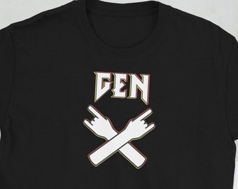 Chemise Generation X, Gen X, Chemise Heavy Metal, Chemise Rock, Chemise des années 80, Cadeau d'anniversaire Gen X, Cadeau de Noël Gen X, Musique des années 80 90, T-shirt rétro