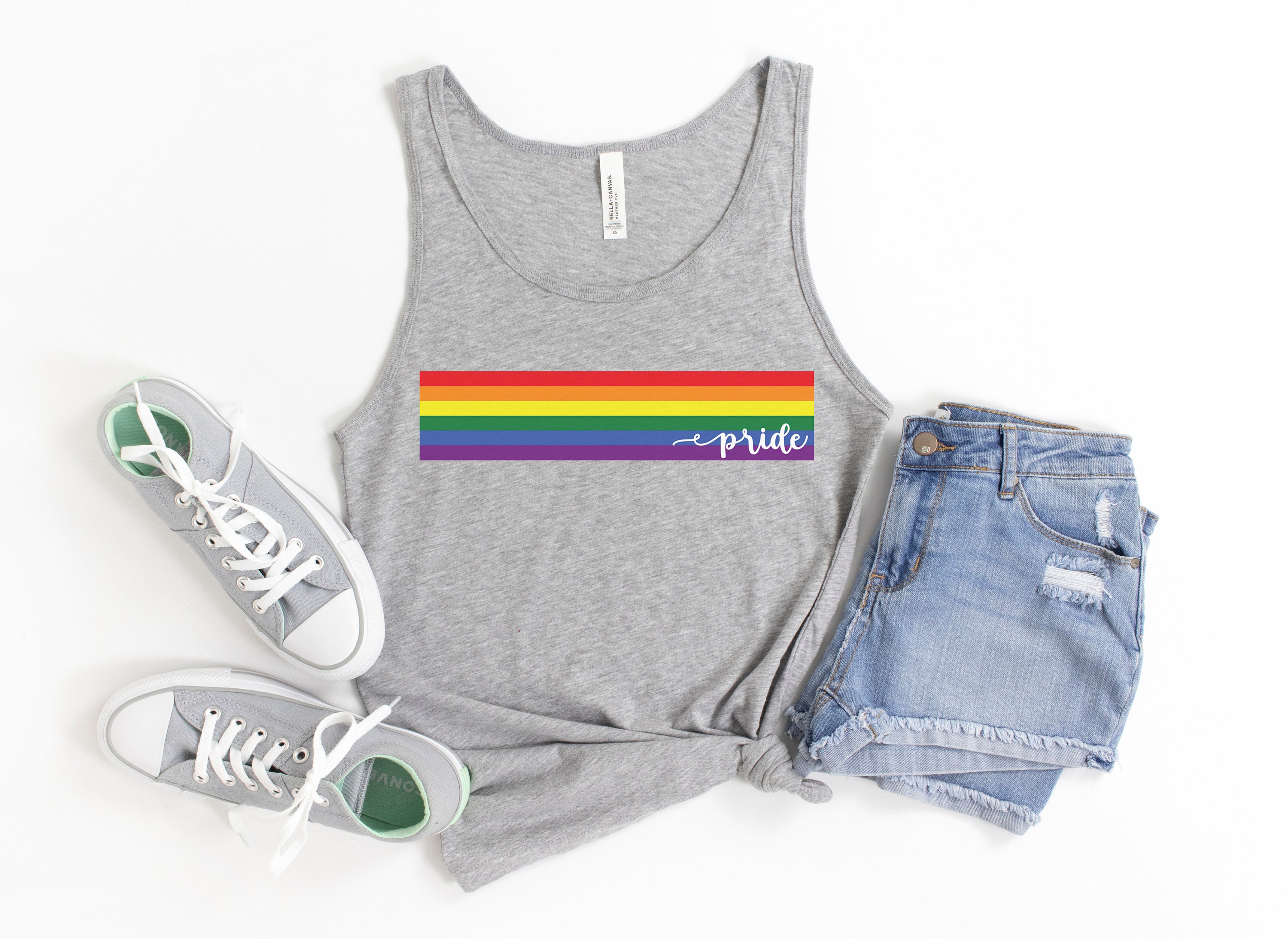 Camiseta Tirantes Hombre Algodon Camiseta Sin Mangas Arcoíris Para