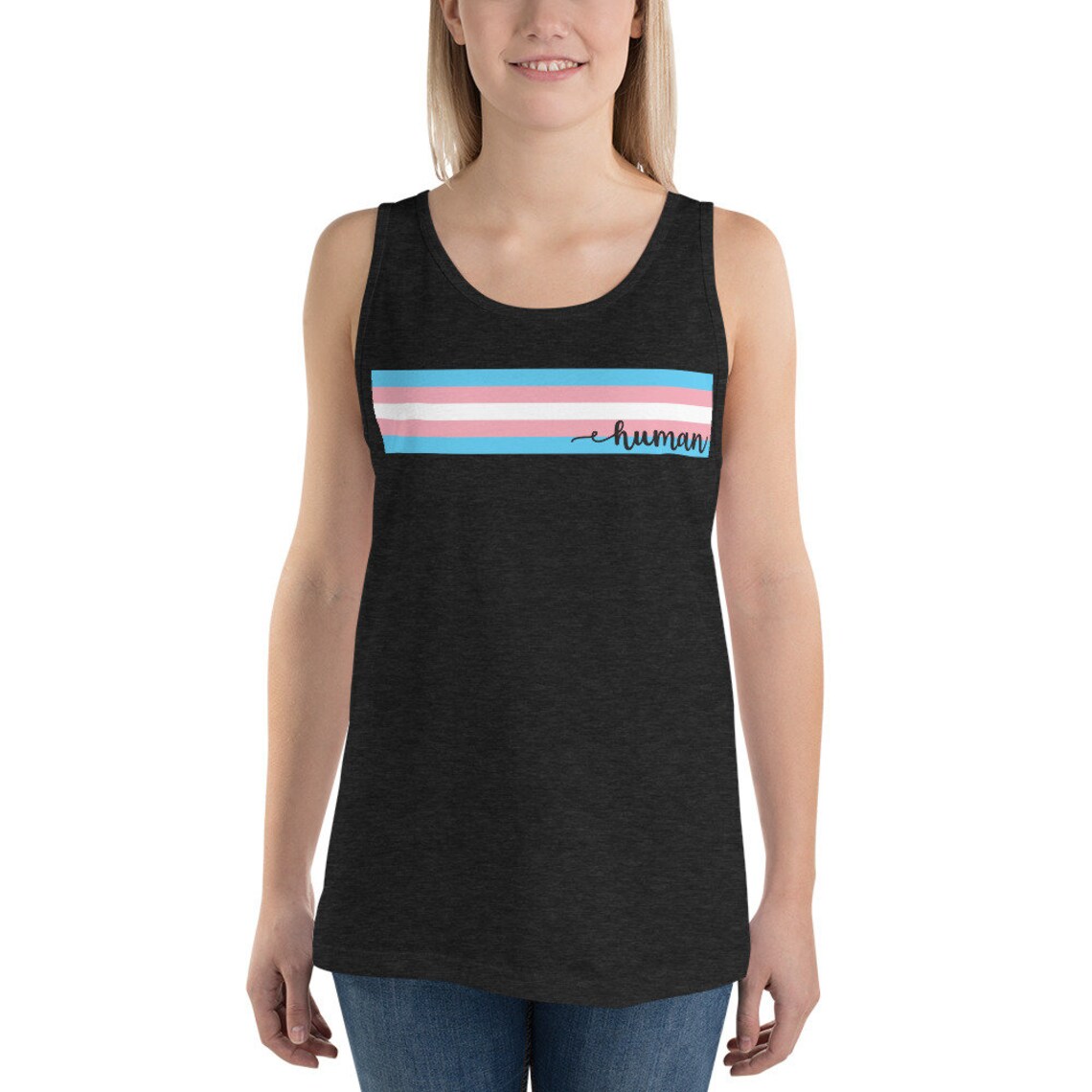Pride Tank Top, Transgender Human Tank Top, Trans Pride Tank, LGBT