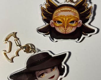 Resident Evil VILLAGE Lady Dimitrescu / Madre Miranda 3' Portachiavi in acrilico