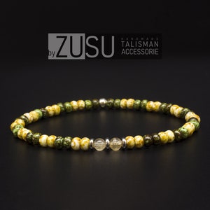 Citrine Beaded Bracelet for Men: Minimalist Gemstone Jewelry