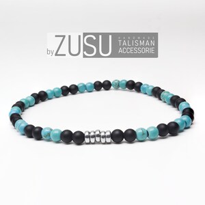 Blue Turquoise Unisex Beaded Bracelet, Onyx Gemstone Bracelet  , mens turquoise bracelet ,Gift for him , Birthday gifts,Anniversary gifts