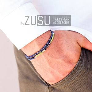 Natural Emerald Men Bracelet Set, Minimalist bracelet for men, Bracelet for boyfriend , Mens Gift, Emerald Bracelet, Gift for him,