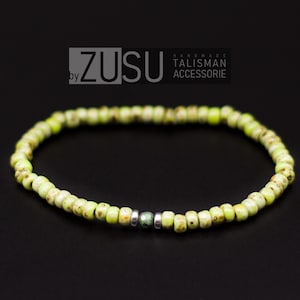 Emerald Ametrine Beaded Bracelet: Minimalist Men&#39;s Jewelry