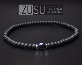 K122712 8" 11 mm Black Pearl Bracelet 