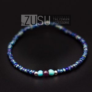Turquoise Men&#39;s Bracelet, Minimalist Mens bracelet, Beaded Bracelet for men, Gift for Men, birthday gift, anniversary for husband