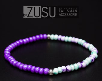 Men's Beaded Bracelet, Sterling Silver Accent, Gift for Him