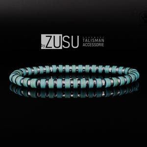 Turkoois en hematiet herenarmband: een mix van oude wijsheid en moderne stijl, herenarmband, geboortesteen december, cadeau voor hem/haar, 6 mm