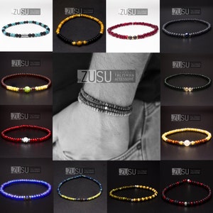 May include: A collection of 12 beaded bracelets with different colored beads and metal accents. The bracelets are arranged in a grid pattern on a white background. The text "ZUSU TALISMAN ACCESSORIE" is visible in the center of the image.