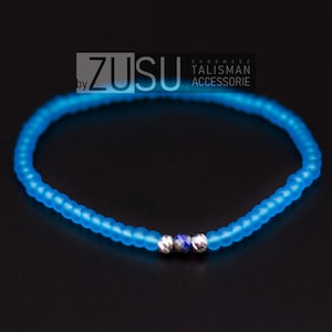 Blue Lapis Lazuli Beaded Bracelet for Men: Minimalist Jewelry