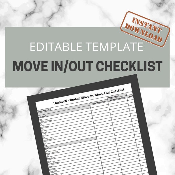 Landlord Walkthrough Checklist Etsy