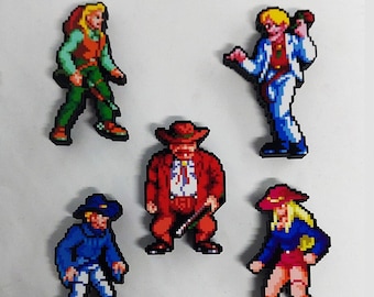 Sunset Riders 3D Arcade Gaming Magnets (Billy, Bob, Dynamite Gal, Greedwell, Rose)