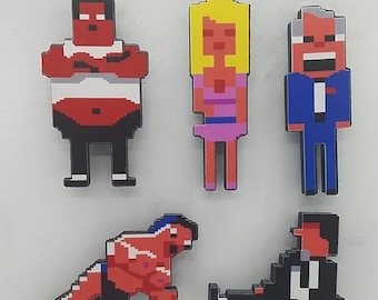 Sierra Leisure Suit Larry 1 3D Fridge Magnets (Fawn, Blowup Doll, Drunk @ Lefty's, Pimp, Pastor)
