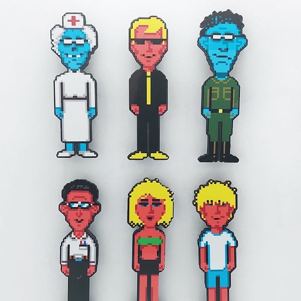 Maniac Mansion PC Gaming Magnets (Bernard, Sandy, Jeff, Syd, Nurse Edna, Weird Ed)