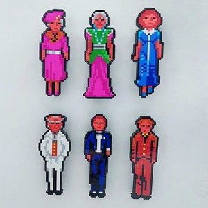Colonel&#39;s Bequest Sierra 3D PC Gaming Magnets (Laura Bow, Ethel Prune, Gertrude Dijon, Jeeves, Clarence Sparrow, Dr. Wilbur C. Feels)