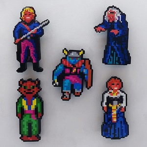 Quest For Glory I (Hero&#39;s Quest) 3D PC Gaming Magnets (Fighter Player, Elsa von Spielburg, Baba Yaga, Shameen, Goblin)