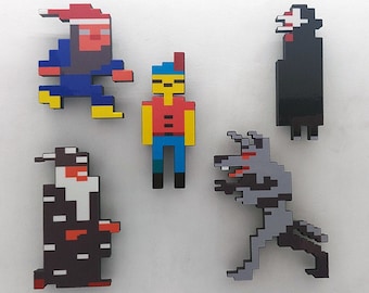 "Sierra King's ""Quest 2"" 3D-Kühlschrankmagneten (King Graham, Big Bad Wolf, Graf Dracula, Verzauberer, Zwerg)"