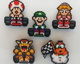 Super Mario Kart SNES Gaming Magnete (Luigi, Princess Toadstool, Bowser, Toad, Lakitu)