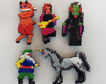Sierra King's Quest 4 3D Fridge Magnets (Unicorn, Lolotte, Pan, Minstrel, Dwarf)