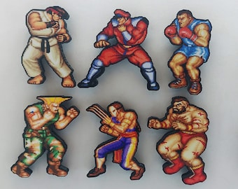 Street Fighter 2 Arcade Gaming Magnets (Ryu, Guile, M. Bison, Balrog, Vega, Zangief)