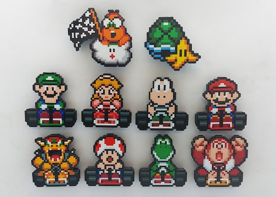 Super Mario Kart SNES Gaming Magnets (mario, Yoshie, Koopa Troopa