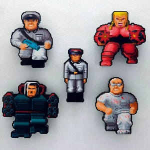 Wolfenstein 3D PC Gaming Magnets (Dr. Schabbs, Gretel Grosse, Mecha-Hit-ler, Officer, Otto Giftmacher)