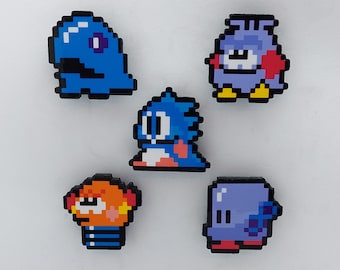 Bubble Bobble Arcade 3D Gaming Magnets (Bobblun, Monsta, Hidegons, Banebou, Zen-Chan)
