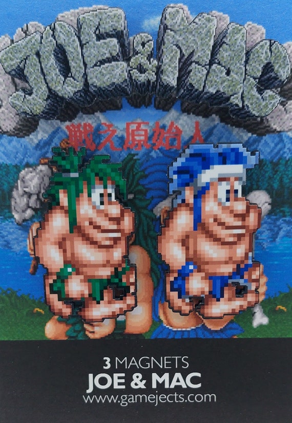 Joe & Mac SNES 3D Gaming Magnets (logo, Joe, Mac) - Etsy