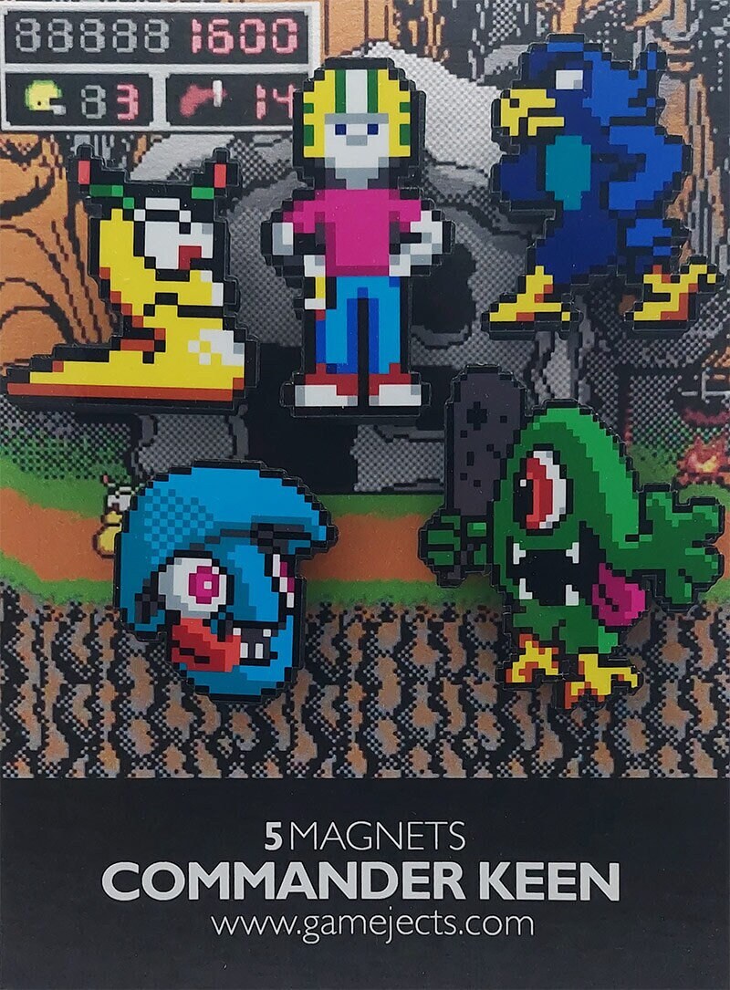 Commander Keen 3D Gaming Magnets (keen, Poison Slug, Mad Mushroom ...