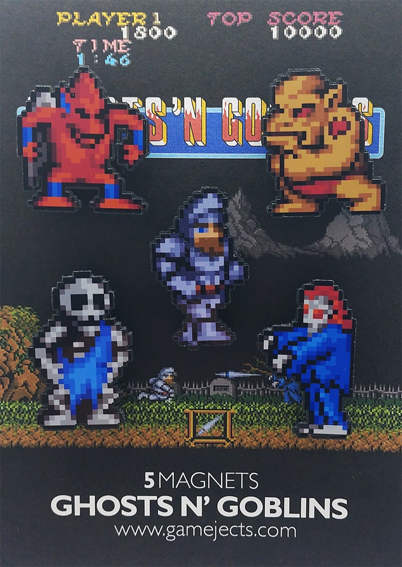 Ghosts N' Goblins Arcade 3D Gaming Magnets (arthur, Big Man, Red ...
