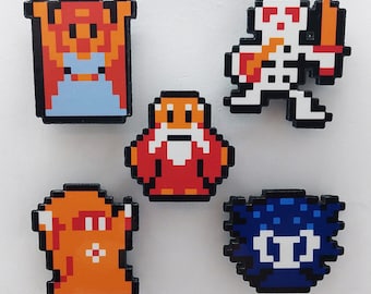 Imanes de juego 3D de The Legend of Zelda NES (Zelda, Octorok, Old Man, Stalfos, Wizzrobe)