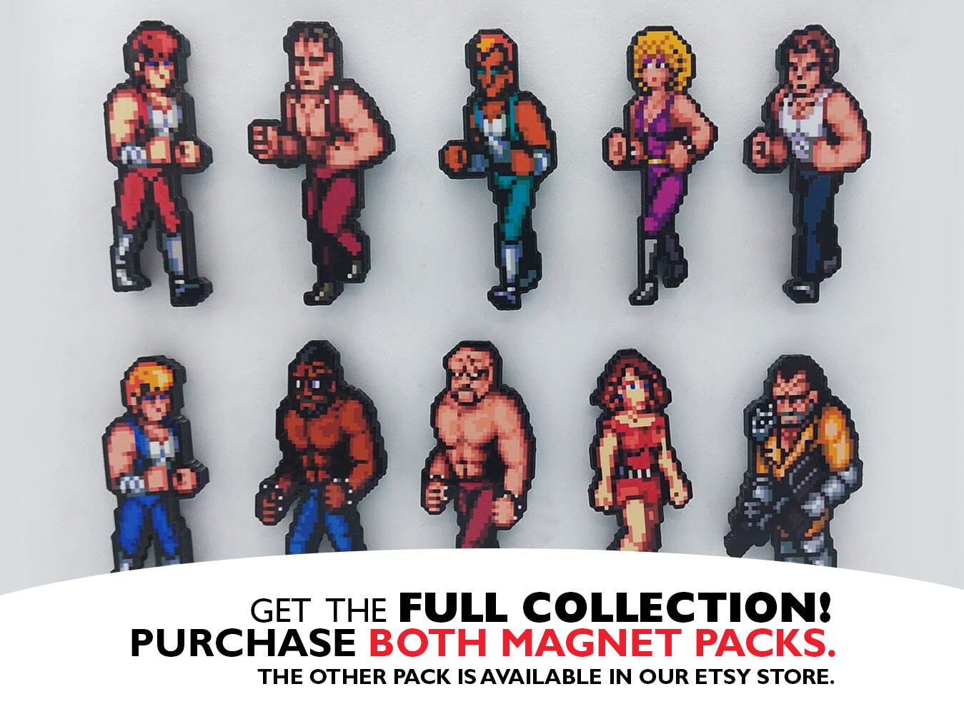 Double Dragon Arcade Gaming Magnets jimmy Lee, Bolo, Linda, Roper ...