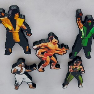 Mortal Kombat 3D Arcade Gaming Magnets (goro, Kano, Reptile, Scorpion ...