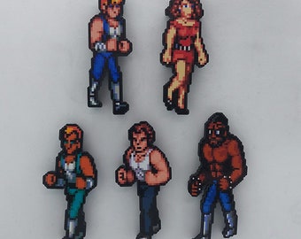 Double Dragon Arcade Gaming Magnete (Billy Lee, Marian, jeff, Williams, Abobo)