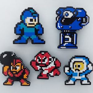 Mega Man NES 3D Gaming Magnets (Mega Man, Blue Big Eye, Bomb Man, Cut Man, Ice Man)