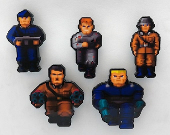 Wolfenstein 3D PC Gaming Magnets (B.J (Player), Guard, Schutzstaffel, General Fettgesicht, Adolf)