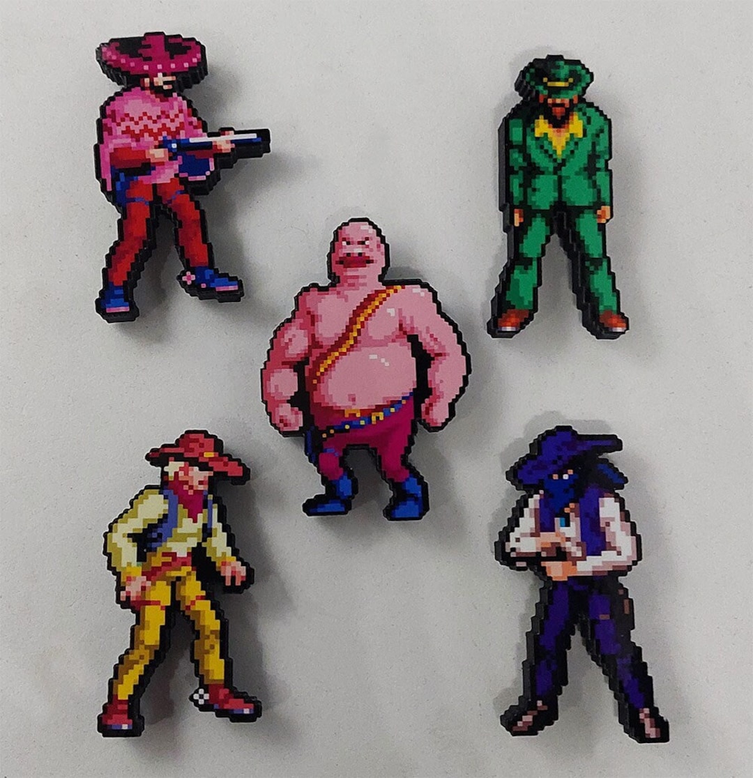 Sunset Riders 3D Arcade Gaming Magnets (steve, Cormano, Masked Bandit ...